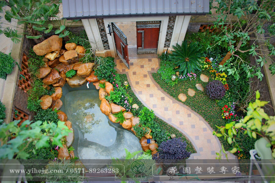 杭州和家園別墅小花園景觀(guān)設(shè)計(jì)｜排屋別墅花園景觀(guān)綠化